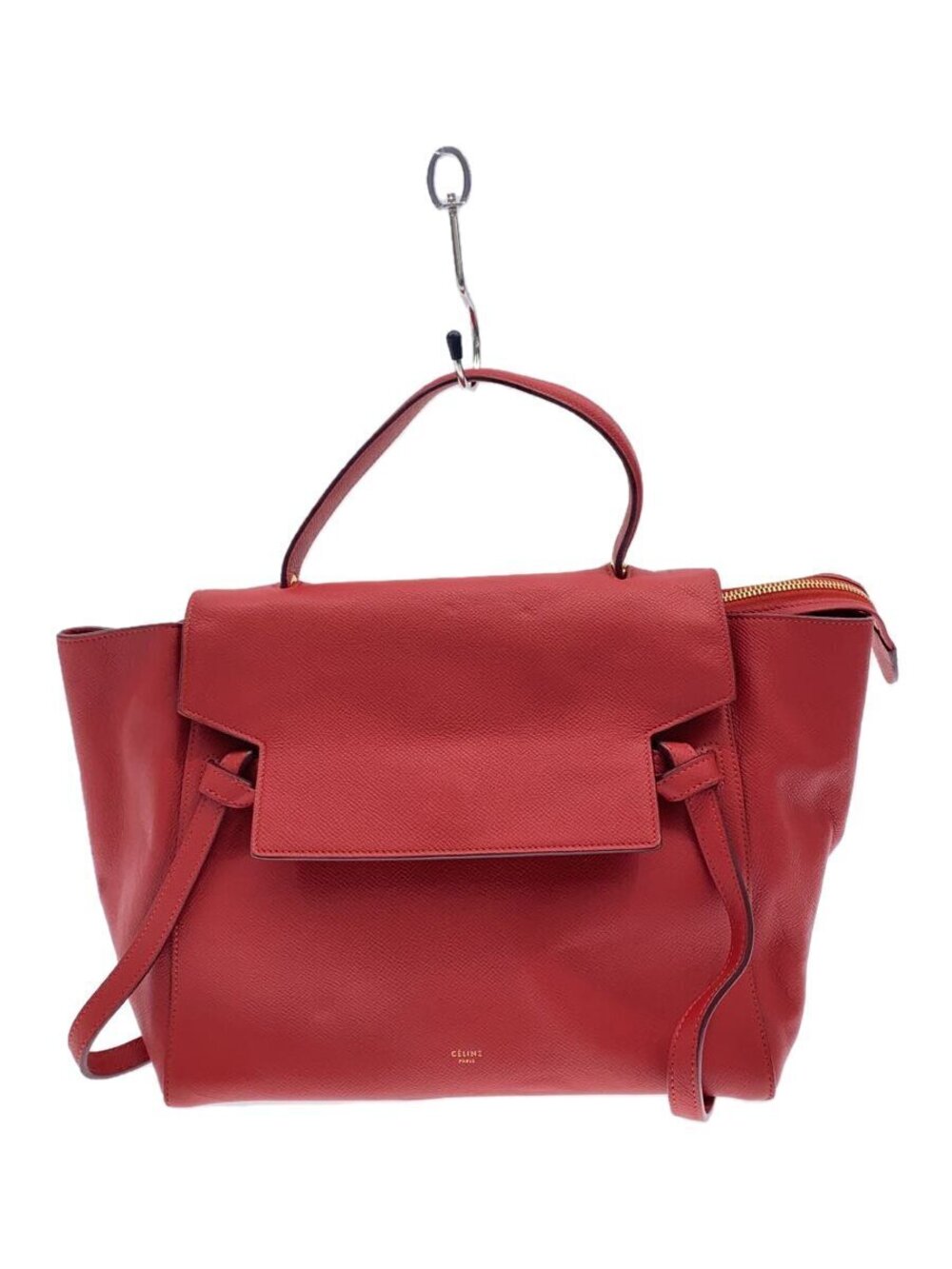 Celine Belt Bag vibrant grained calfskin leather RED